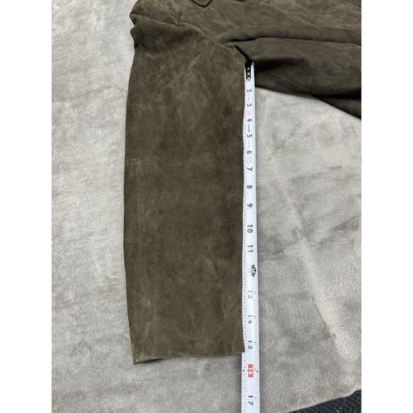 NWT Talbots Petite 14W Dark Olive Green Suede Jacket Zip Up Classic Style - Picture 8 of 10